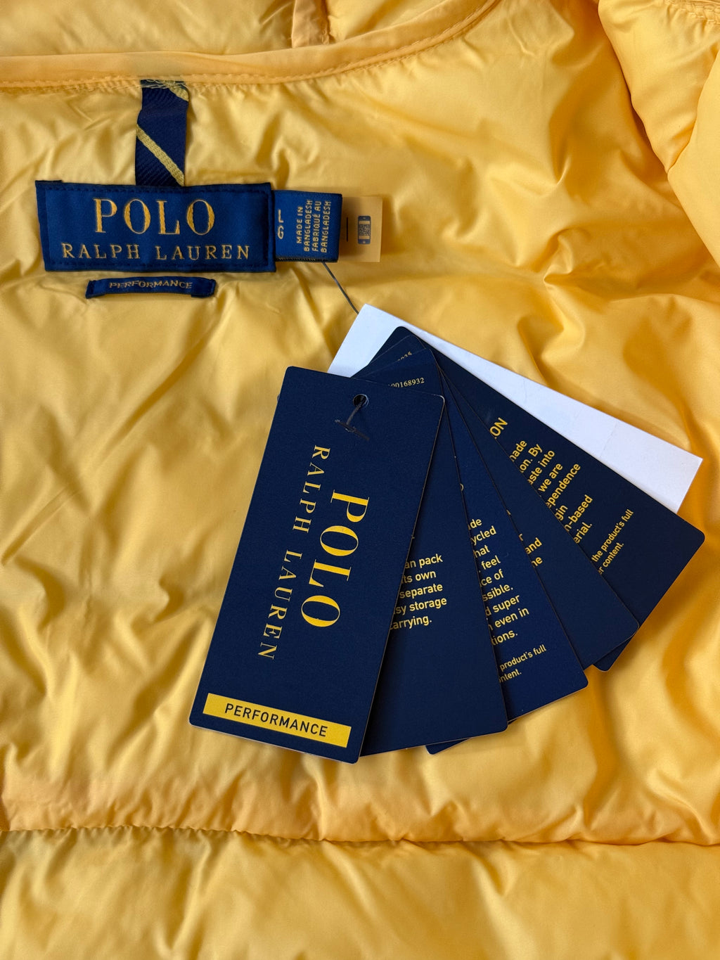 Polo Ralph Lauren jacket Puffer Yellow