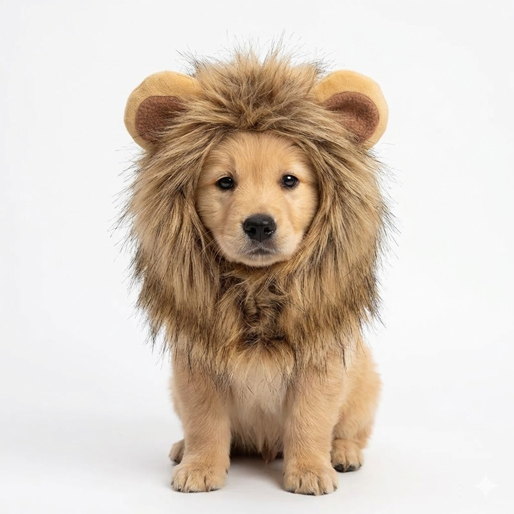 Cute and fun lion mane and ear wig for cats and dogs…